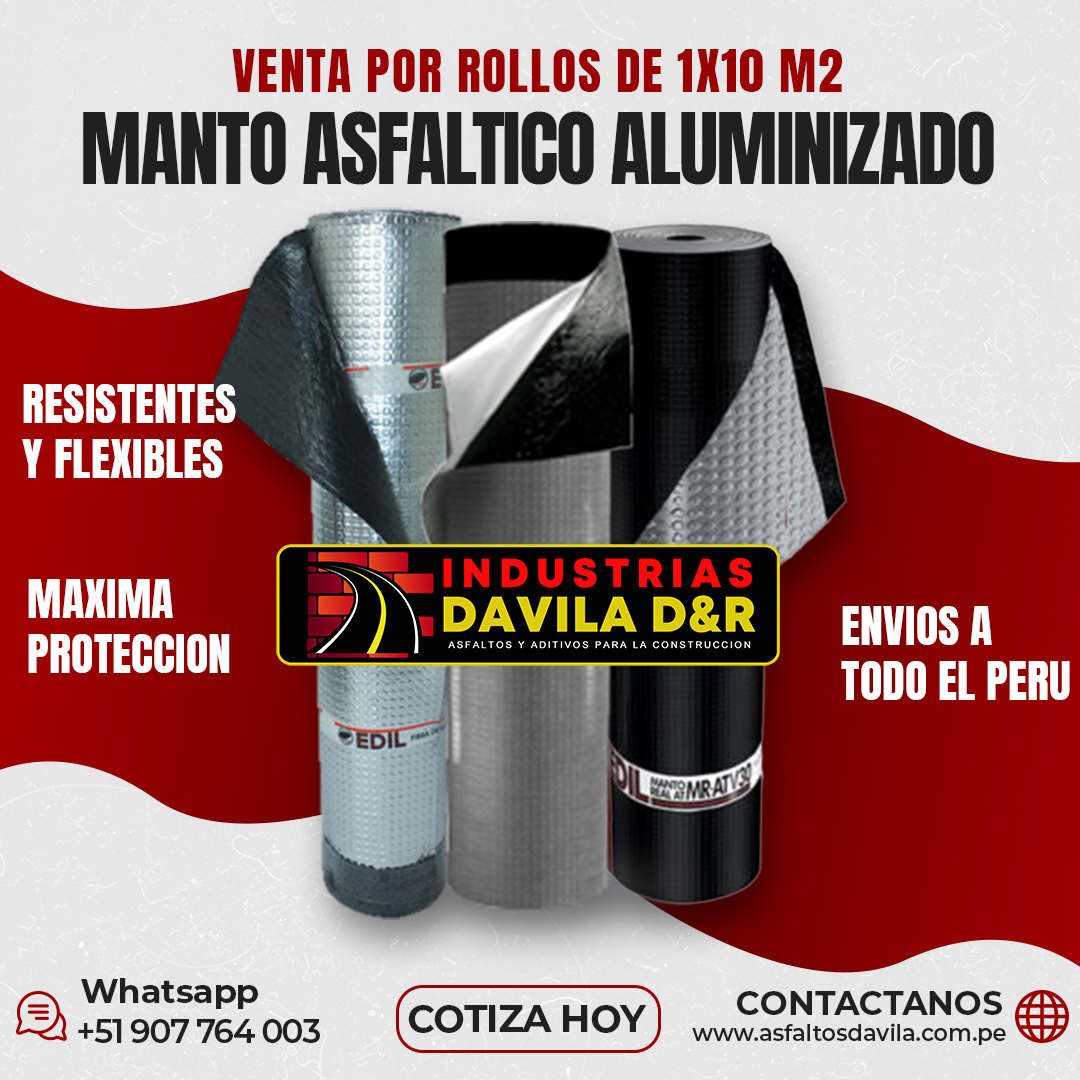 manto asfaltico aluminizado